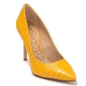 NWT Sam Edelman Hazel Croc Embossed Leather Pump